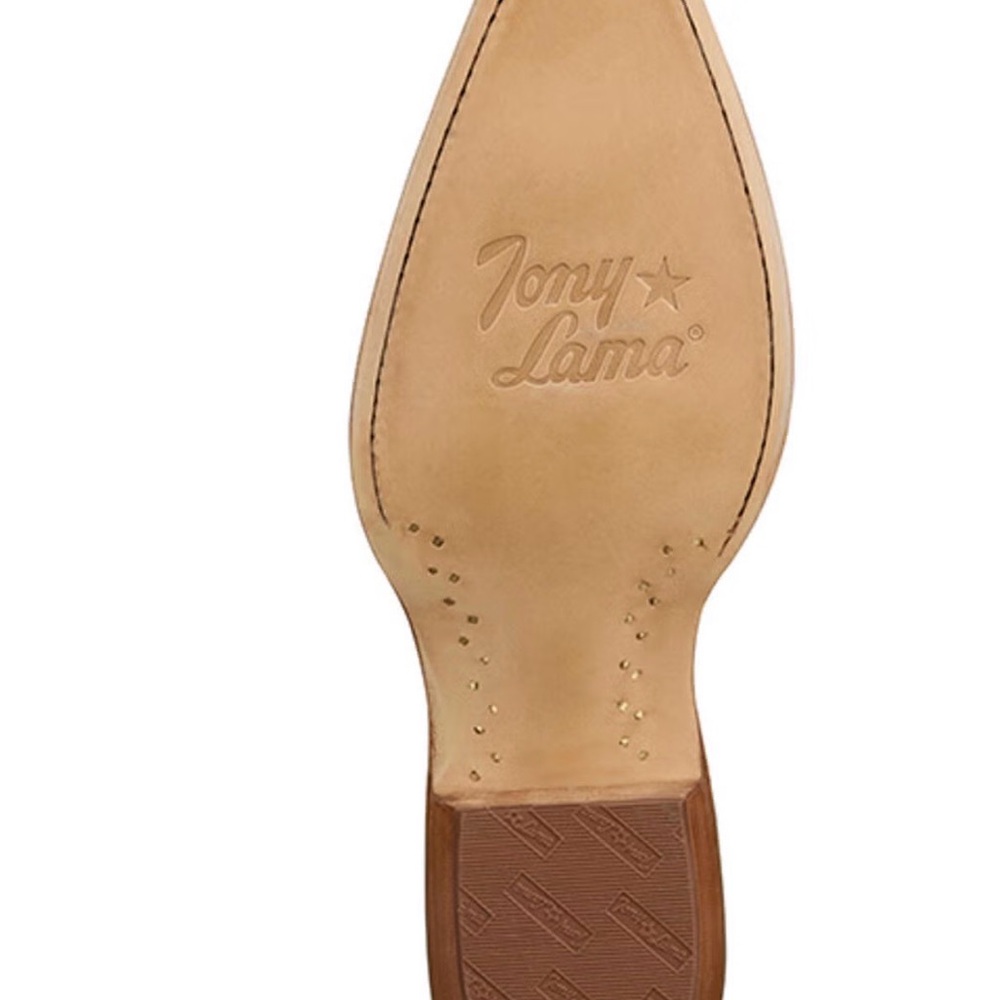 Tony Lama Tan Leather Sole Women Boots - Picture 5 of 5